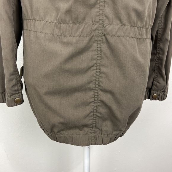 New Look Jacket Women Small Green Military Utility Zip Up Cotton Outerwear - Picture 12 of 15